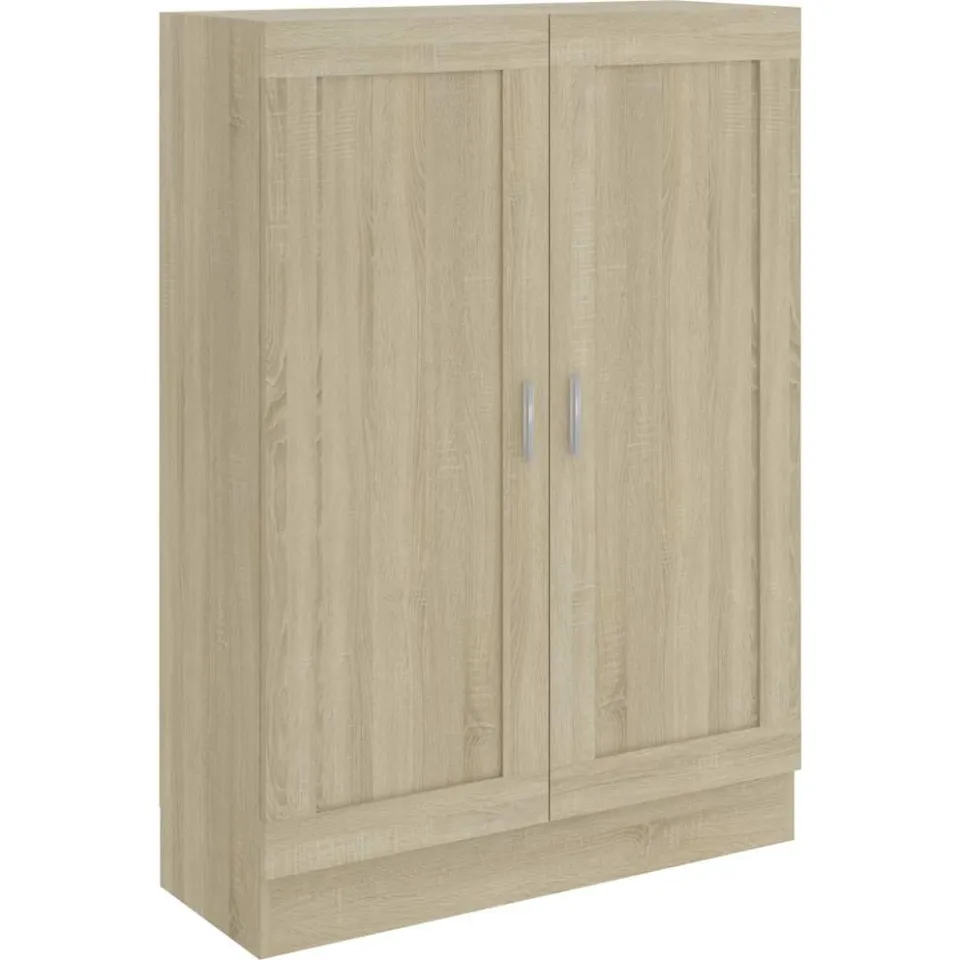 vidaXL Boekenkast 82,5x30,5x115 cm bewerlt hout sonoma eikenkleurig, foto 3