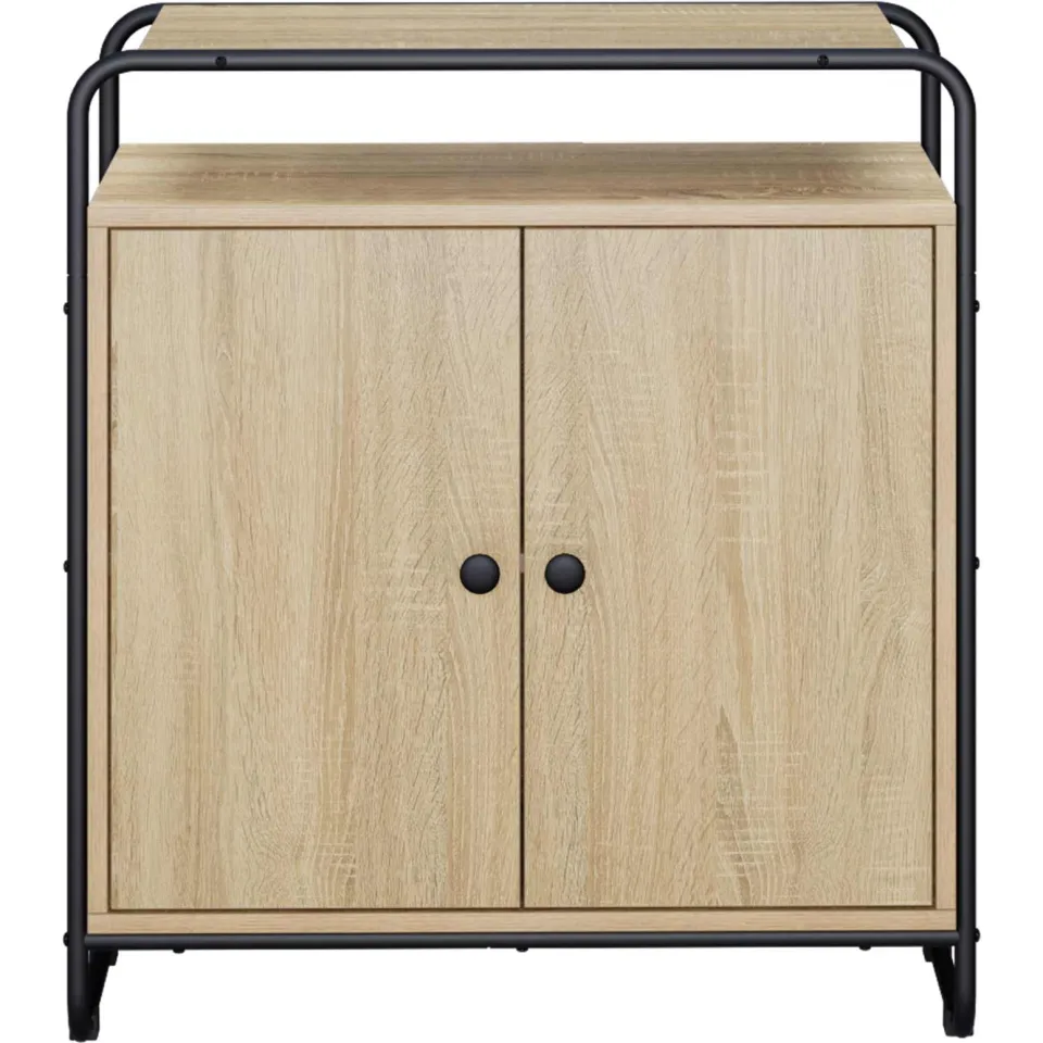 vidaXL Dressoir Sonoma Eiken 68 x 35 x 75 cm Bewerkt hout, foto 4