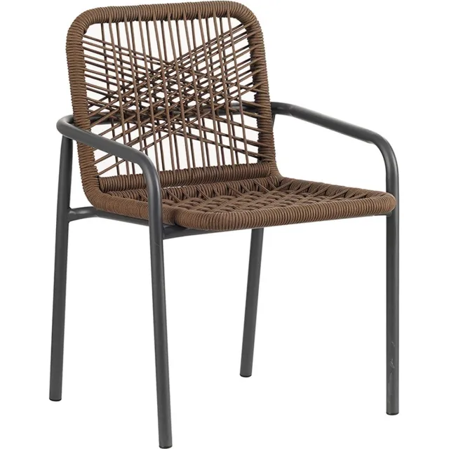Happyment Stoel Retro - Bruin - Hout - Set van 1 - modern - deluxe