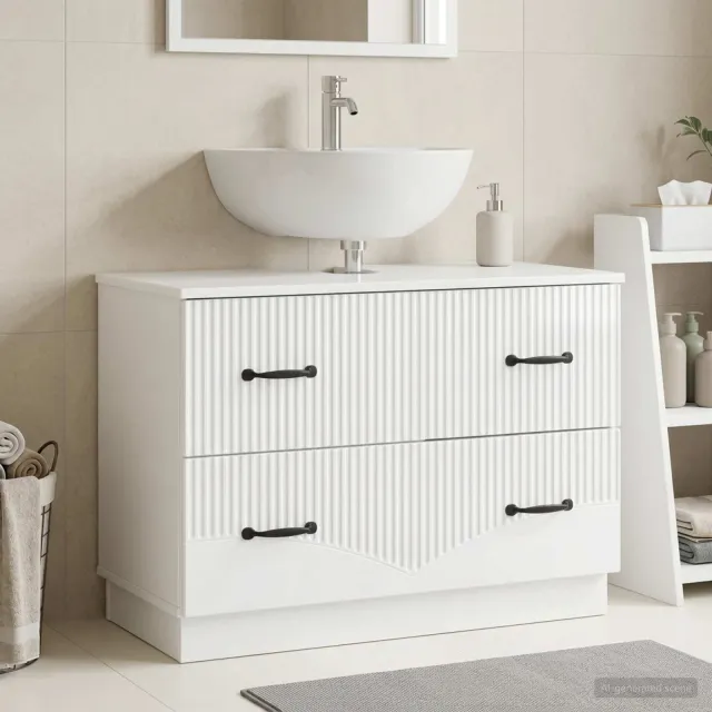 vidaXL Badkamer wastafelkast HOORN Hoogglans Wit 82 x 41 x 56 cm, foto 2