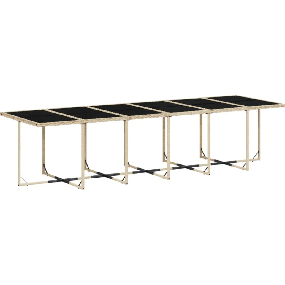 vidaXL 17-delige Tuinset met kussens poly rattan beige, foto 2
