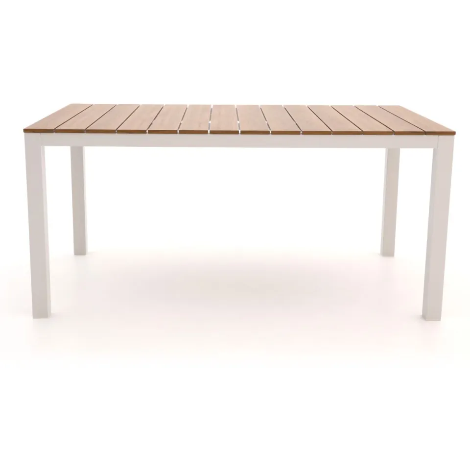 Bellagio tuinmeubelen Bellagio Fidenza dining tuintafel 160x90x75cm wit, foto 4