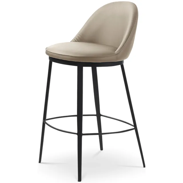 Olivine Lou barkruk kunstleer taupe - 68 cm Beige