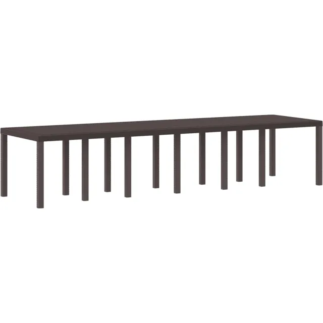 vidaXL Tuinstafel Bruin 350 x 100 x 74 cm poly rattan, foto 2