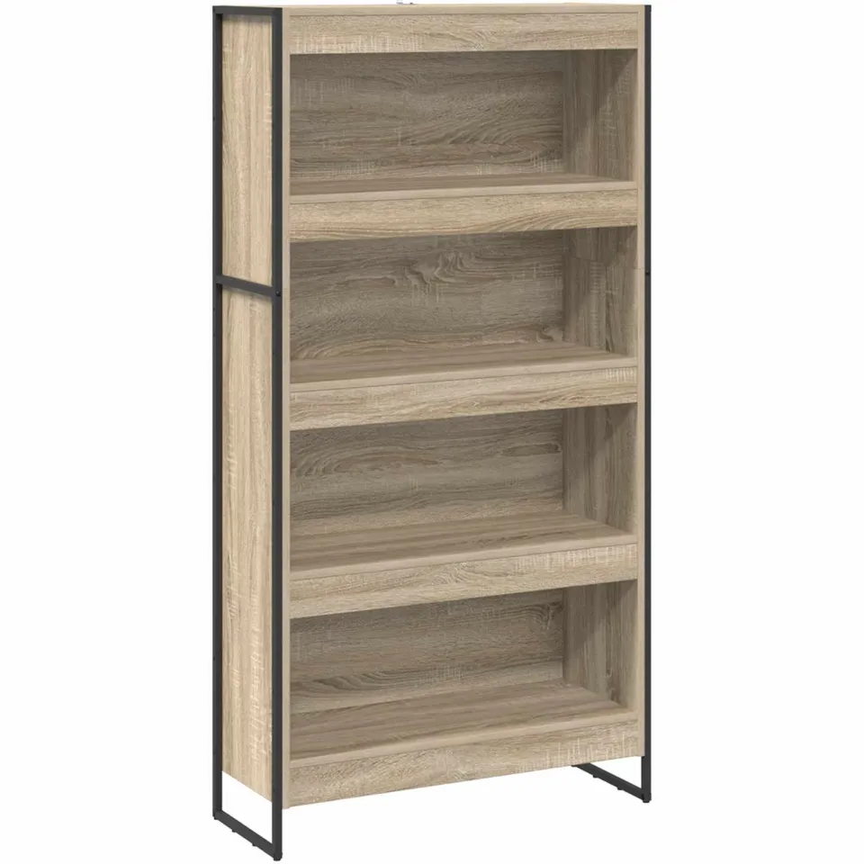 vidaXL Boekenkast 80 x 30 x 155 cm Bewerkt hout Sonoma bruin, foto 3