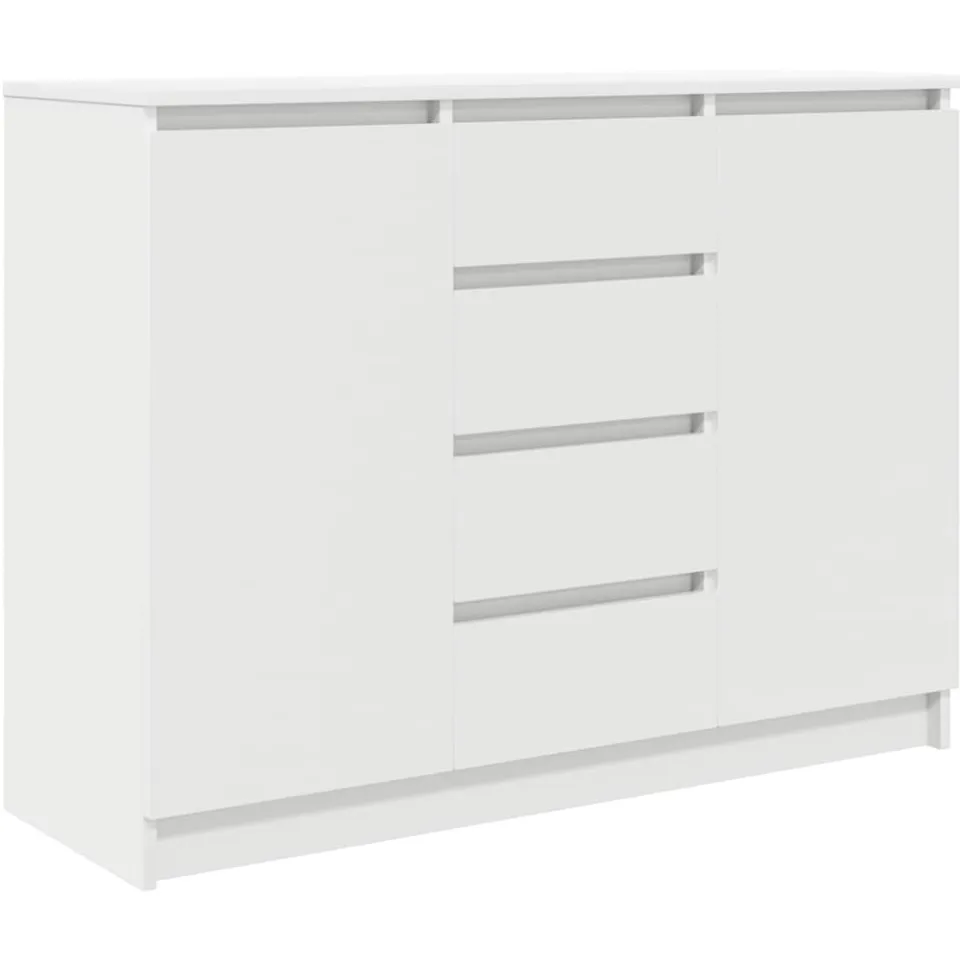 vidaXL Dressoir met lades 100,5x35x76 cm spaanplaat wit