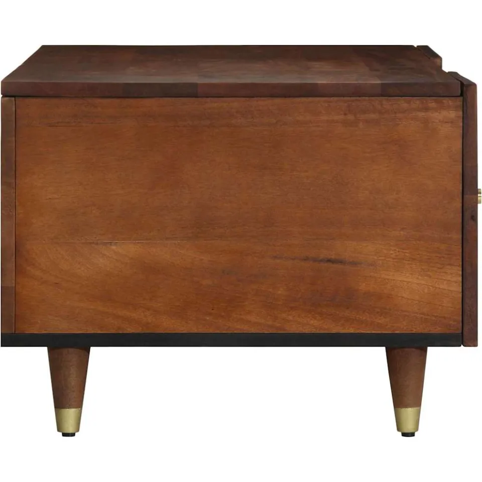 vidaXL Salontafel Honingbruin 100 x 54 x 40 cm Massief Mango Hout bruin, foto 4