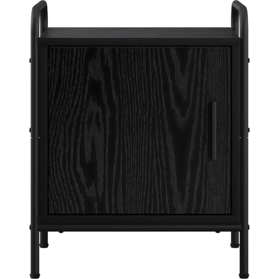 vidaXL Nachtkastje Zwart eiken 40 x 30 x 50 cm Bewerkt hout, foto 4