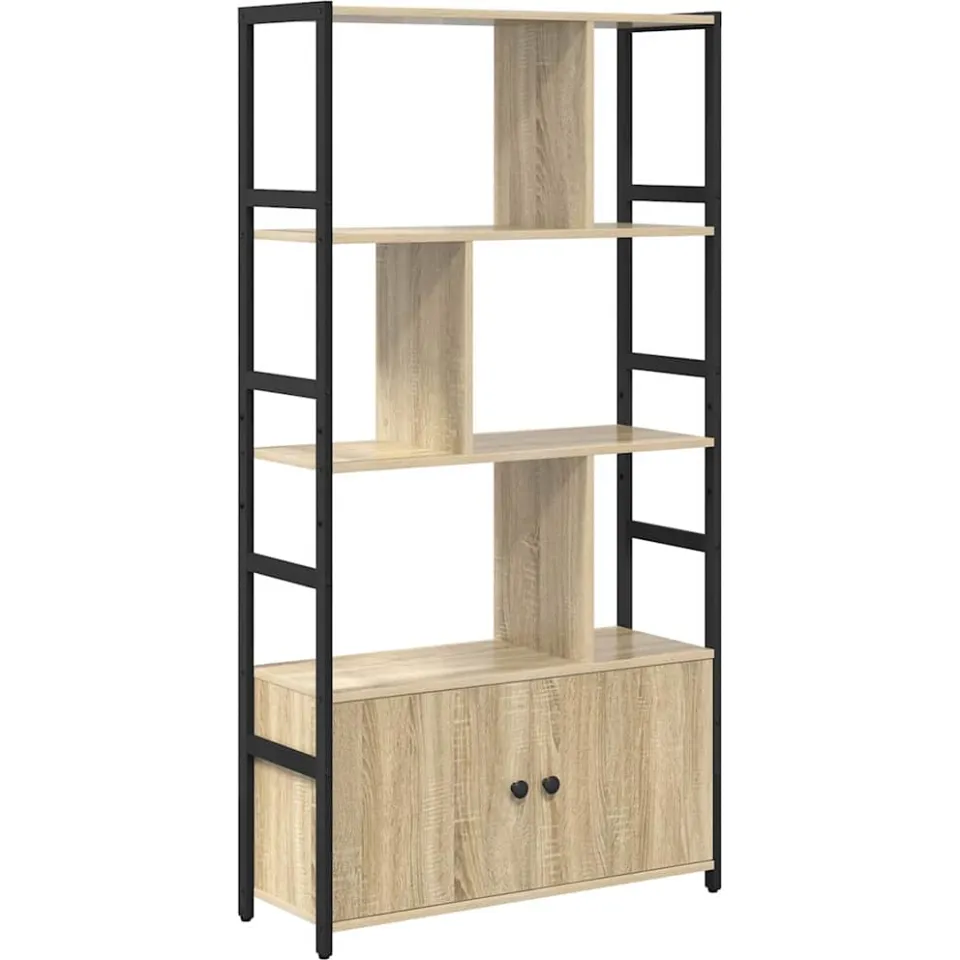 vidaXL Boekenkast 80 x 30 x 155,5 cm Bewerkt hout Sonoma Eiken, foto 3