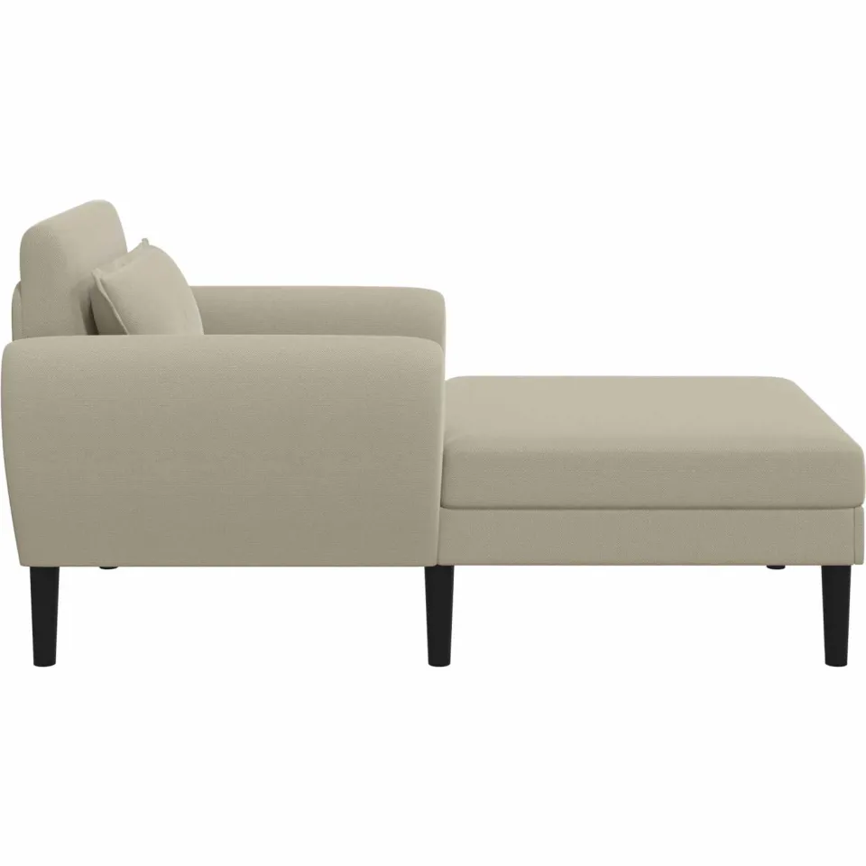 vidaXL Chaise longue Zand Grof geweven fluweel, foto 4