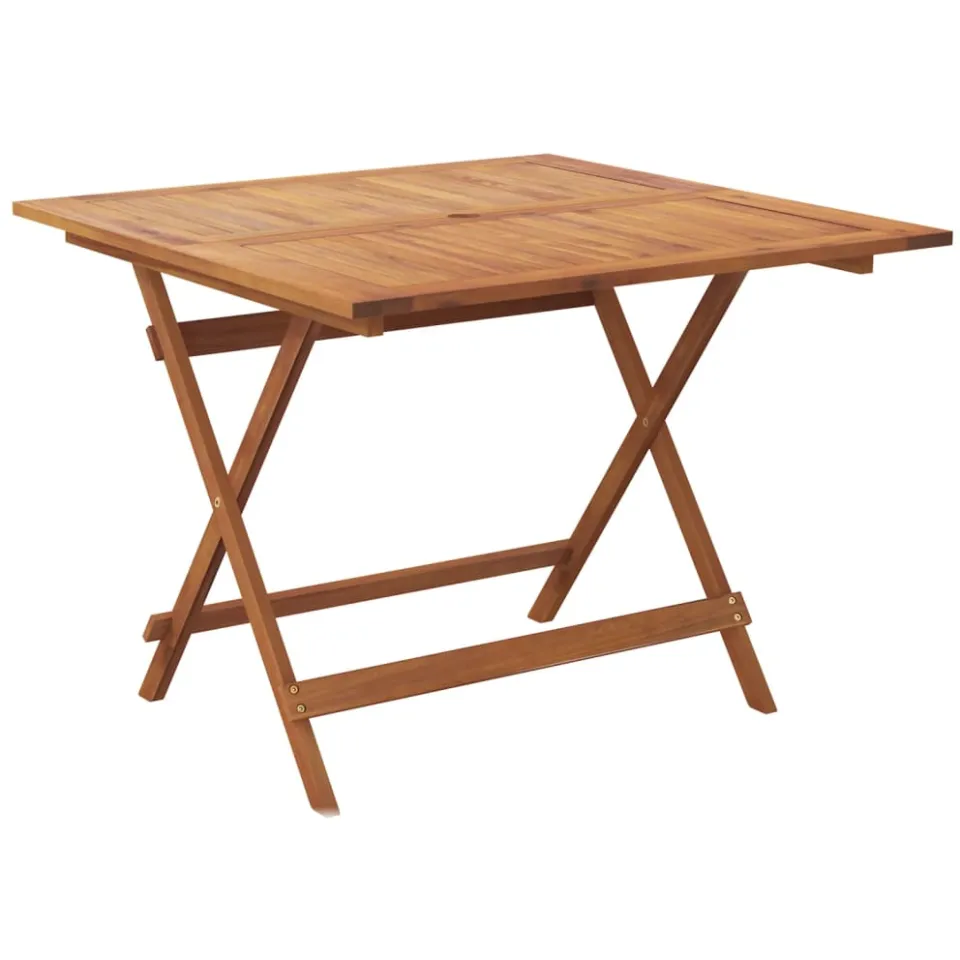 vidaXL Tuintafel inklapbaar 90x90x75 cm massief acaciahout bruin, foto 3
