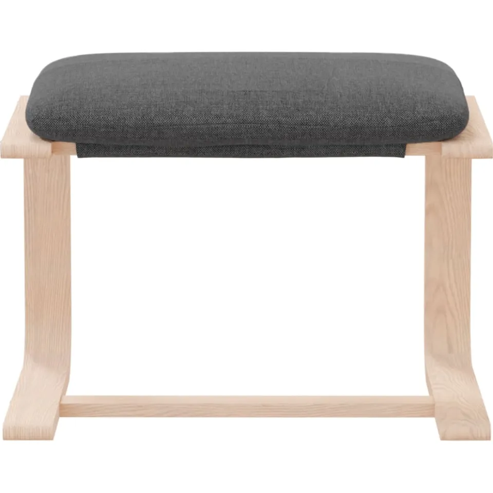 vidaXL Voetenbank 51x41x40 cm stof donkergrijs
