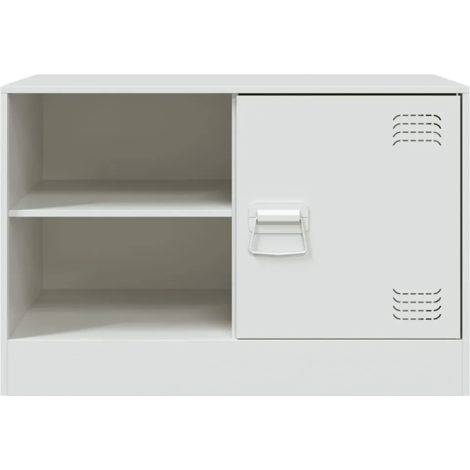 vidaXL Tv-meubel 67x39x44 cm staal wit, foto 4