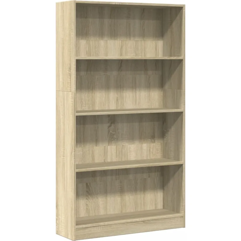 vidaXL Boekenkast 80x24x143 cm bewerkt hout sonoma eikenkleurig, foto 3