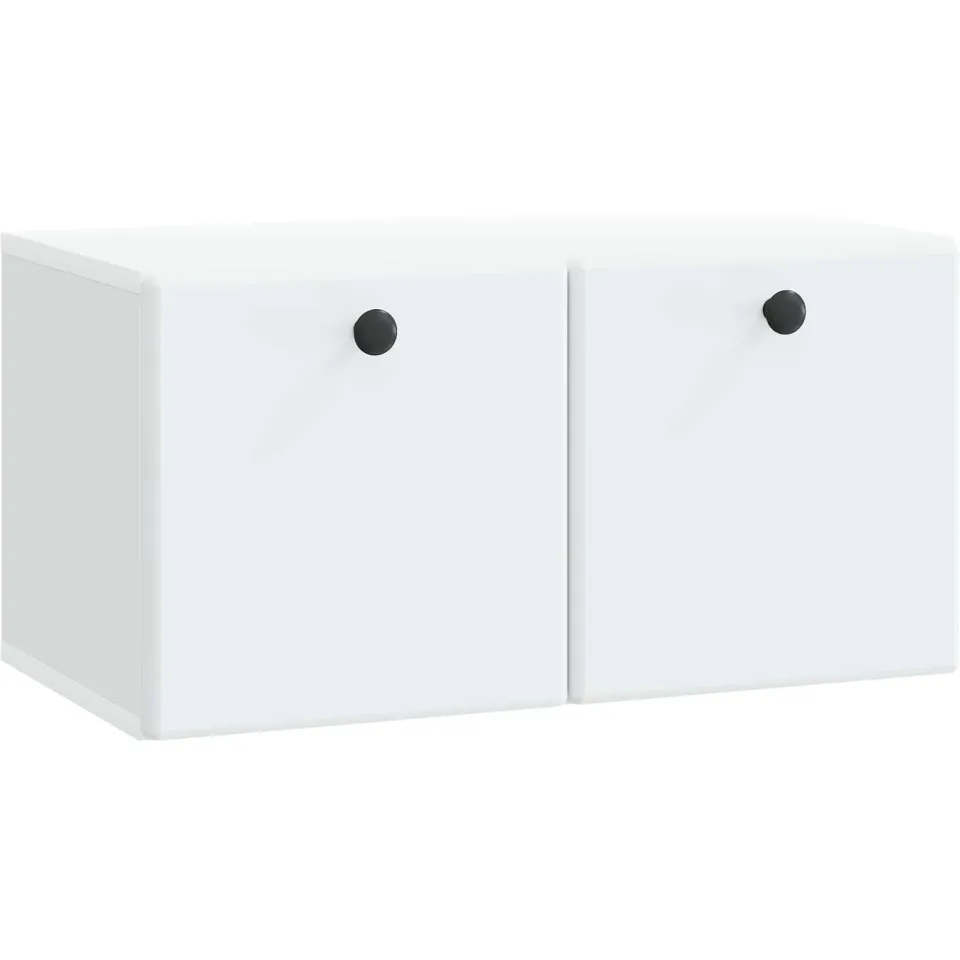 vidaXL Wandbeugel TV-kast 59,5 x 31 x 30 cm Wit Bewerkt hout, foto 3
