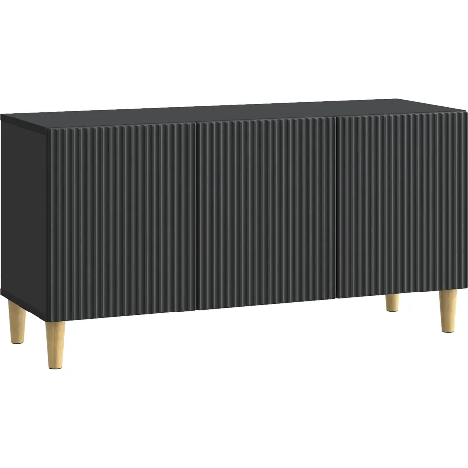 vidaXL TV-kast 99 x 34,5 x 50 cm Zwart Bewerkt hout, foto 3