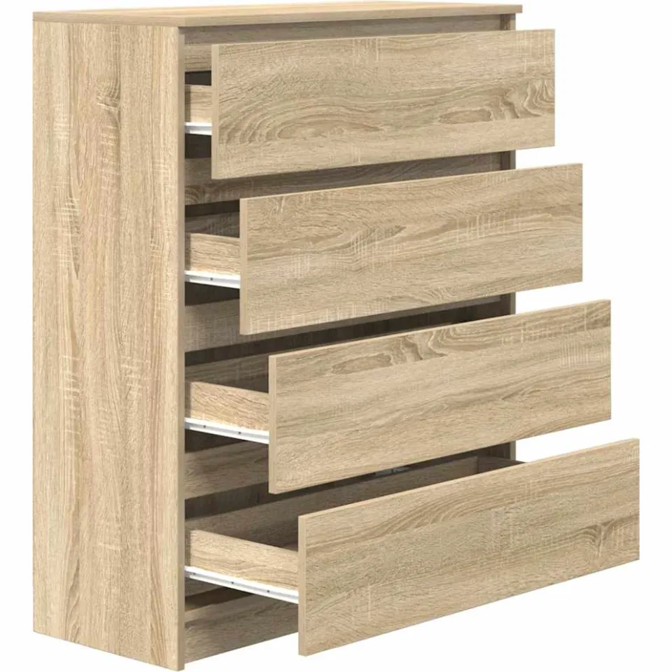 vidaXL Dressoir 80x35x99 cm spaanplaat Sonoma eikenkleurig, foto 4
