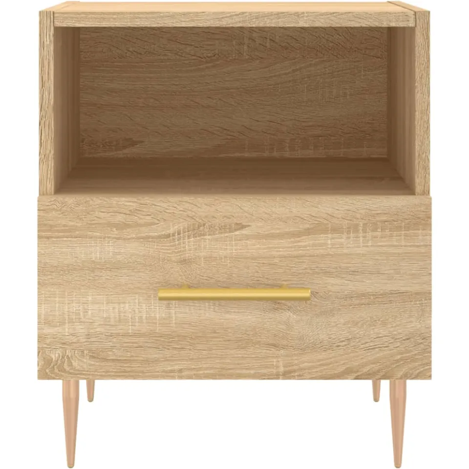 vidaXL Nachtkastje 40x35x47,5 cm bewerkt hout sonoma eikenkleurig, foto 4