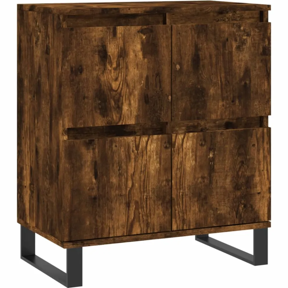 vidaXL Dressoirs 2 st bewerkt hout gerookt eikenkleurig, foto 4