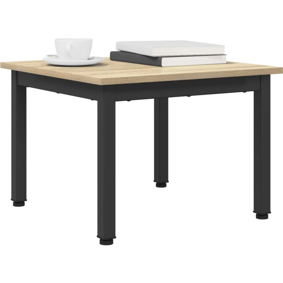 vidaXL Salontafel Sonoma Eiken 50 x 50 x 36 cm Bewerkt hout Grijs