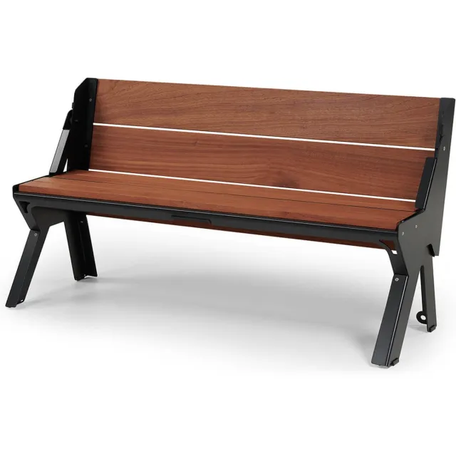 Spinwood Tuinbank | Picknicktafel | ineenhandomdraai | Tuintafel | 3-Personen | Mahogany Sapele Hout Zwart | hout