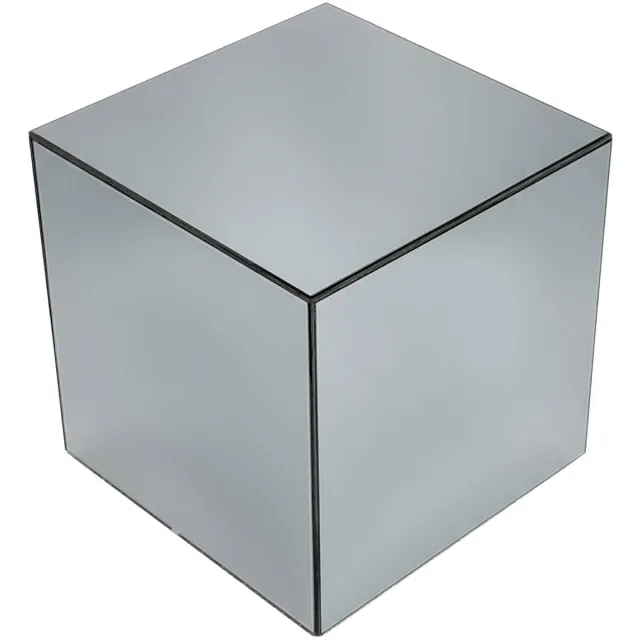 sweeek Bijzettafel kubus spiegelglas 40cm - mirage transparant