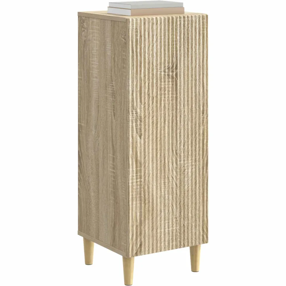 vidaXL Dressoir Sonoma Eiken 33 x 34,5 x 90 cm Bewerkt hout Bruin