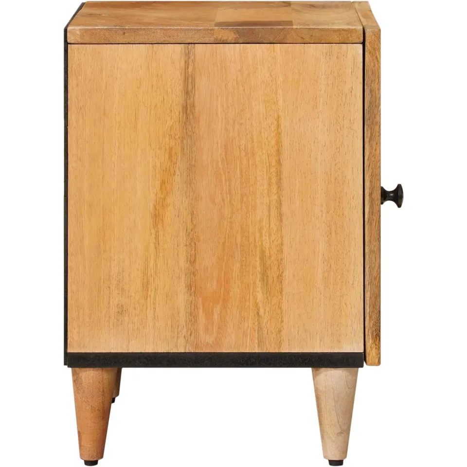 vidaXL Nachtkastje Naturel 40 x 33,5 x 46 cm Massief Mango Hout, foto 4