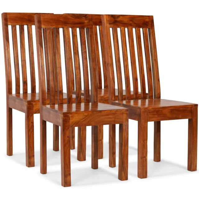 vidaXL Eetkamerstoelen 4 st massief hout modern Bruin