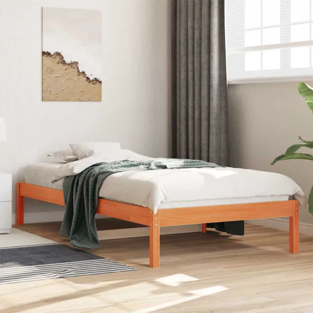 vidaXL Slaapbank zonder matras 90x200 cm massief grenenhout wasbruin