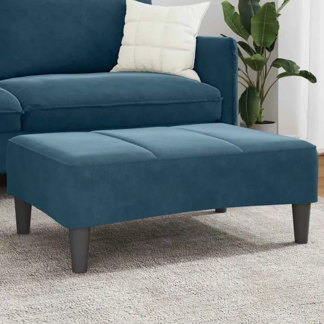 vidaXL Voetenbank 77x55x31 cm fluweel blauw, foto 2