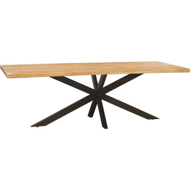 Sfeerwonen Enzo Mangohout | Eetkamertafel | Tafel | Eettafel rechthoek - mango hout - 220cm licht bruin kleur