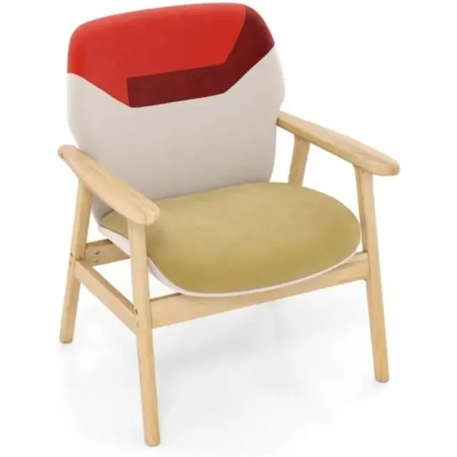 emvae Stoel - Fauteuil - Zetel - Met armleuningen - Gestoffeerd - 72 x 71 x 88 cm - Meerkleurig
