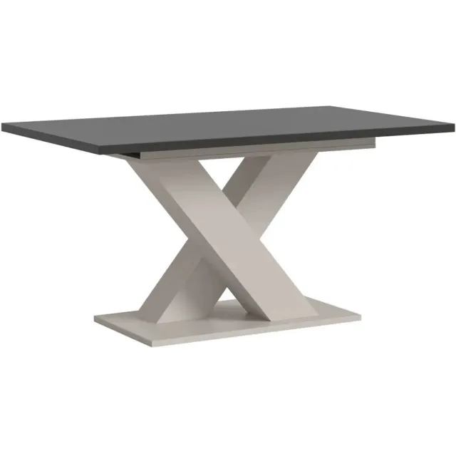 Furnilux Moderne eettafel met X-poot - Elegant design in grijs en kasjmier - 150 cm breed Beige