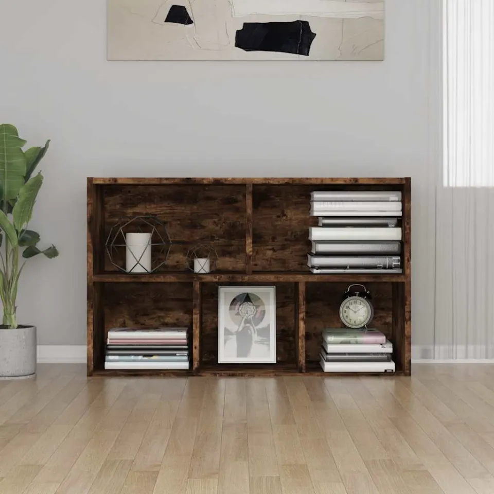 vidaXL Boekenkast/dressoir 50x25x80 cm bewerkt hout gerookt eikenkleur, foto 3