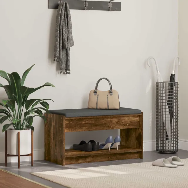 vidaXL Halbank Gerookte Eik 83 x 38 x 45 cm bruin