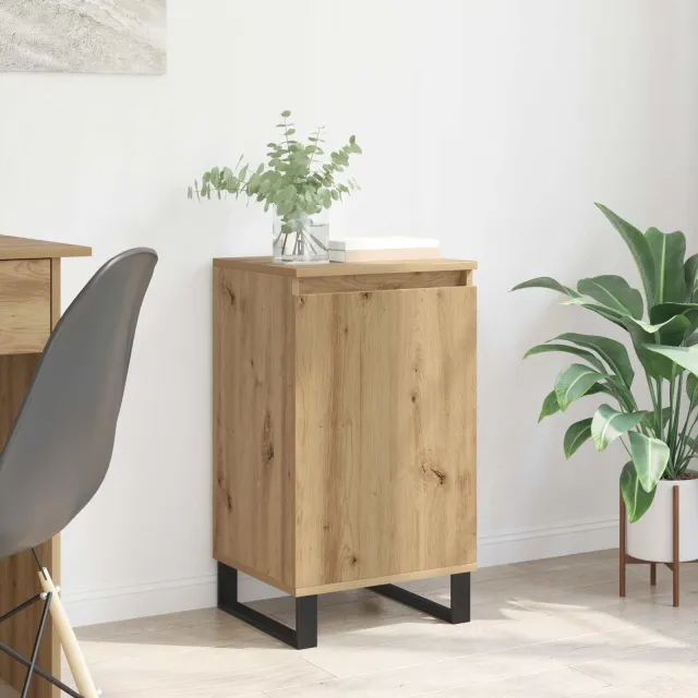 vidaXL Dressoir Artisan Eiken 40 x 35 x 70 cm Bewerkt hout Bruin