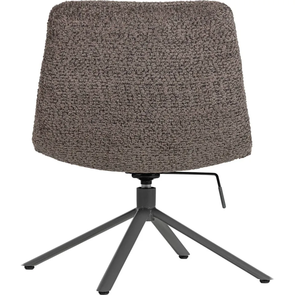 WOOOD Soren Draaifauteuil Verstelbaar - Wollig - Grijs - 82x73x62, foto 5