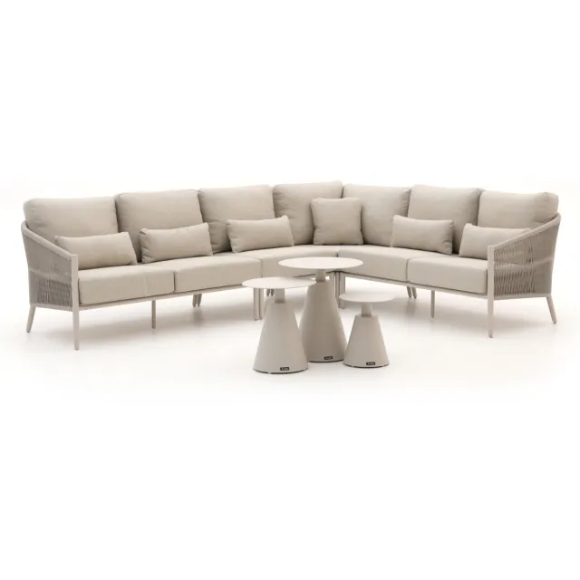 Bellagio tuinmeubelen Bellagio Mineo/Tusa hoek loungeset 7-delig rechts Taupe