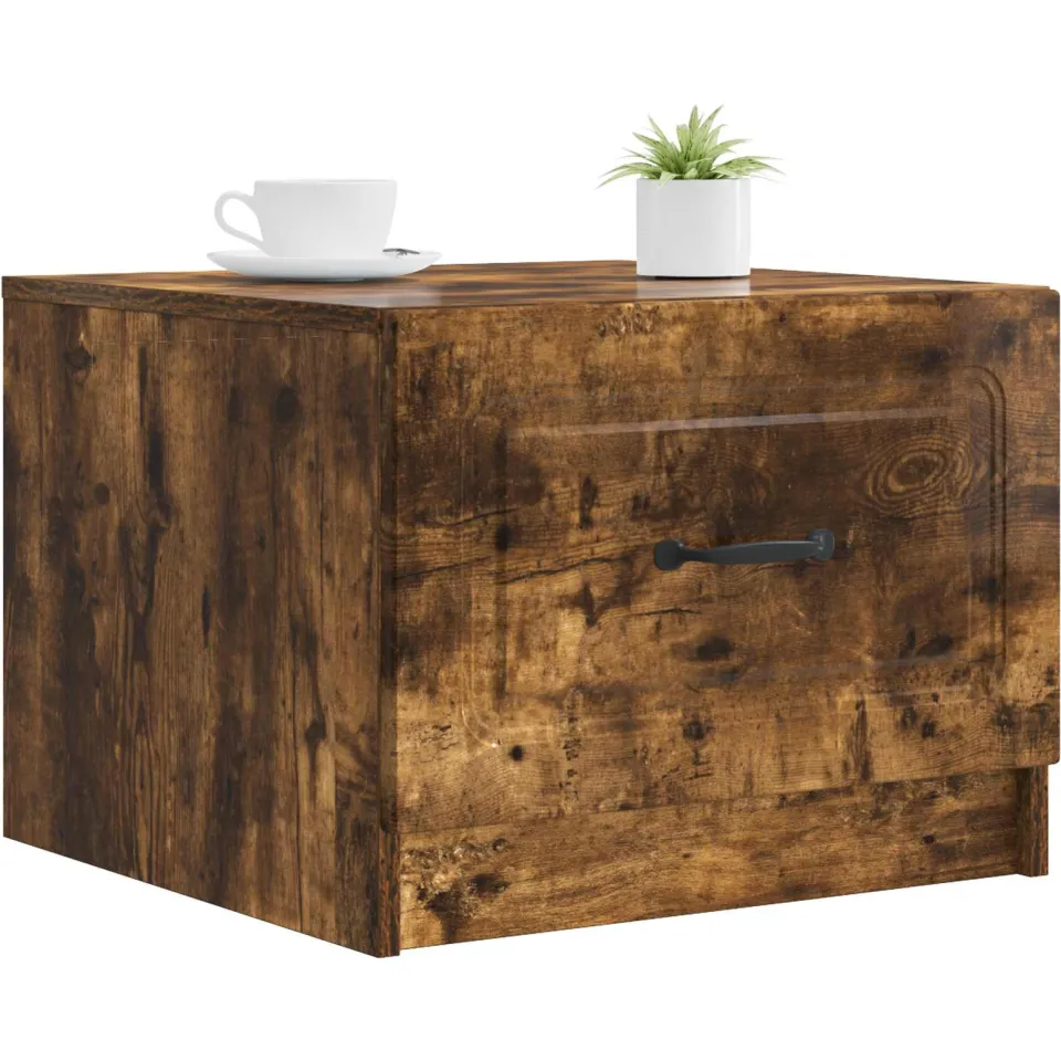 vidaXL Salontafel Gerookt eiken 49 x 50 x 37 cm Bewerkt hout