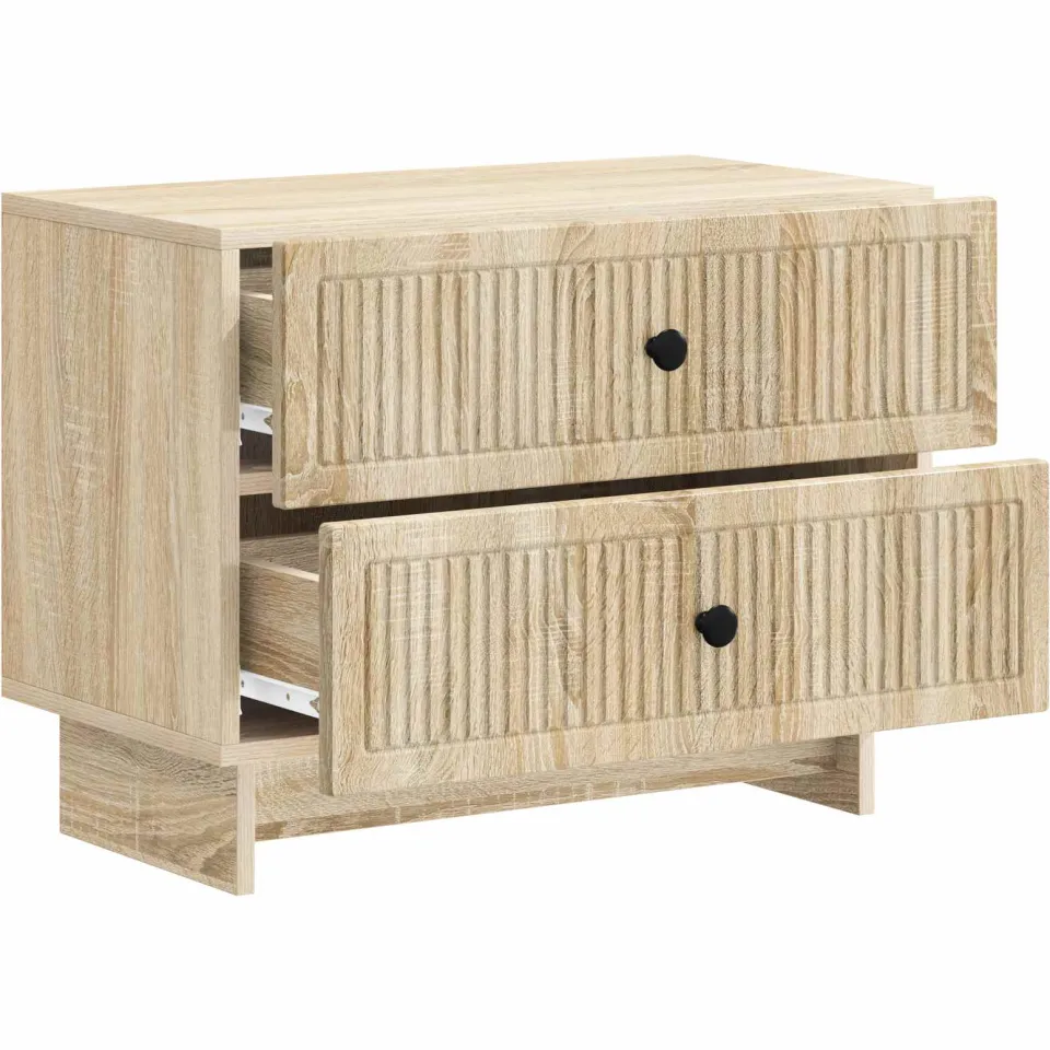 vidaXL Nachtkastje Sonoma Eiken 62 x 34,5 x 47,5 cm Bewerkt hout, foto 3