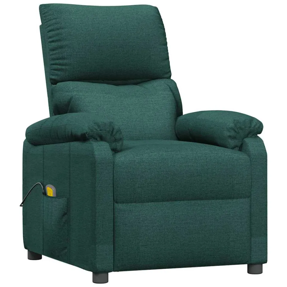 vidaXL Massagestoel stof donkergroen groen, foto 3