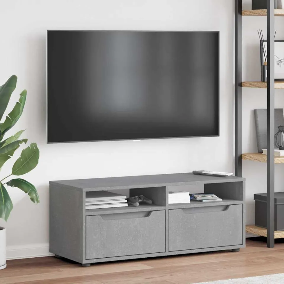 vidaXL Tv-meubel VISNES 100x40x38 cm bewerkt hout sonoma eikenkleurig, foto 4