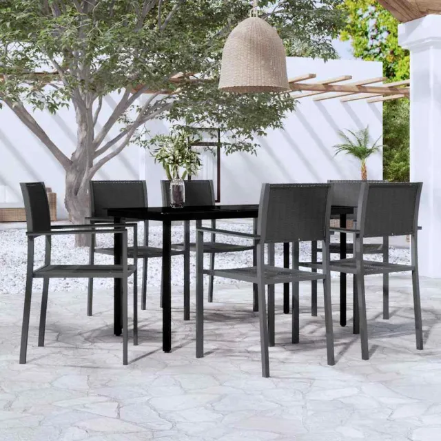 vidaXL 7-delige Tuinset zwart, foto 2