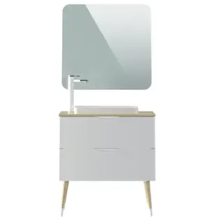 T-bath Badmeubelset Helsinki 80cm Wit Mat Bruin