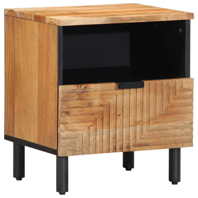 vidaXL Nachtkastje 40x33x46 cm Massief hout Acacia Bruin