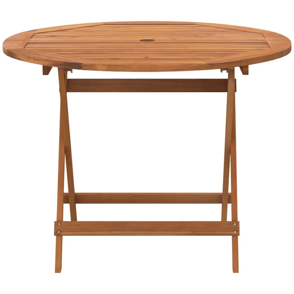 vidaXL Tuintafel inklapbaar Ø 90x75 cm massief acaciahout Bruin