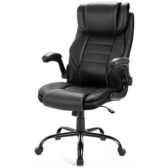 Happiq Ergonomische executive bureaustoel - gaslift verstelbaar zithoogte - Groot Black