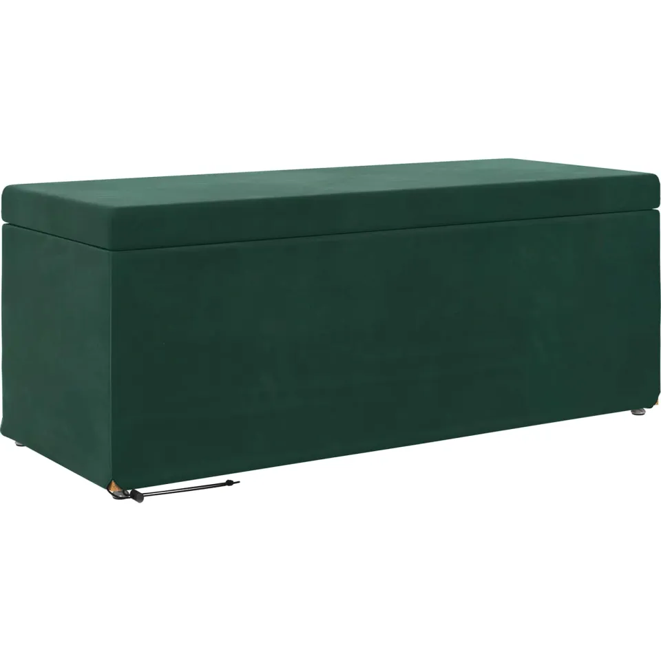 vidaXL Kruk Donkergroen 101 x 41 x 40 cm Velvet en Gefabriceerd Hout groen, foto 4
