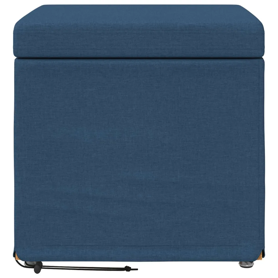 vidaXL Kruk Blauw 41 x 41 x 40 cm Stof en Geëngineerd Hout, foto 4